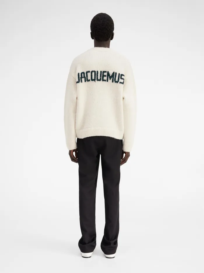 JACQUEMUS Knits Jacquard Logo Sweater Offwhite 8211 Men
