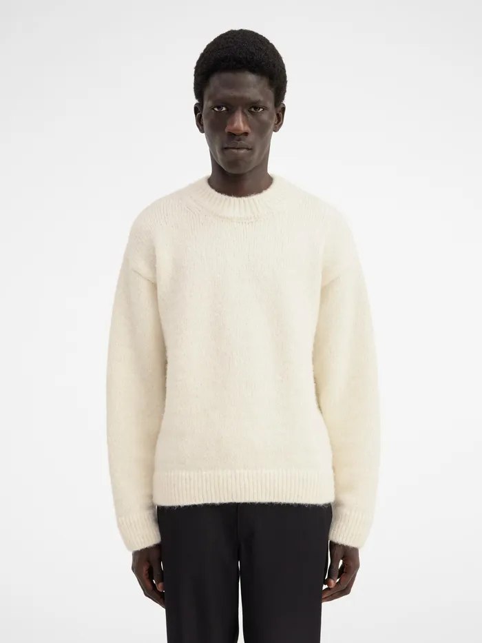 JACQUEMUS Knits Jacquard Logo Sweater Offwhite 8211 Men
