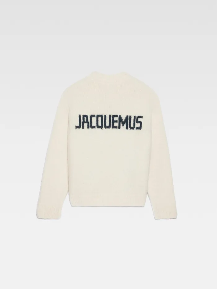 JACQUEMUS Knits Jacquard Logo Sweater Offwhite 8211 Men