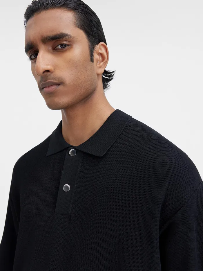 JACQUEMUS Knits Knit Polo Black 8211 Men