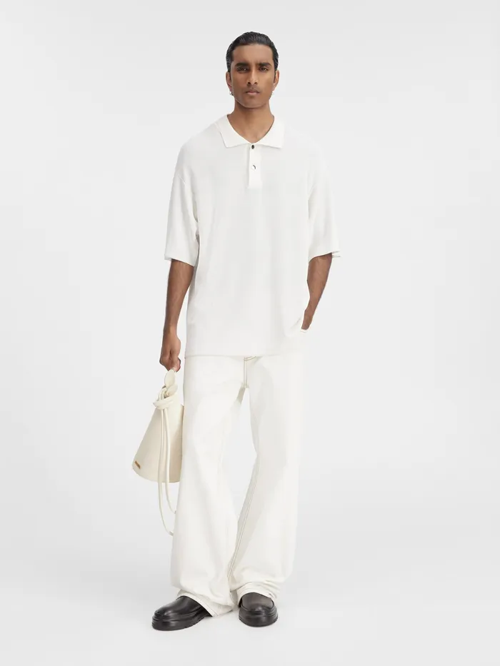 JACQUEMUS Knits Knit Polo Offwhite 8211 Men