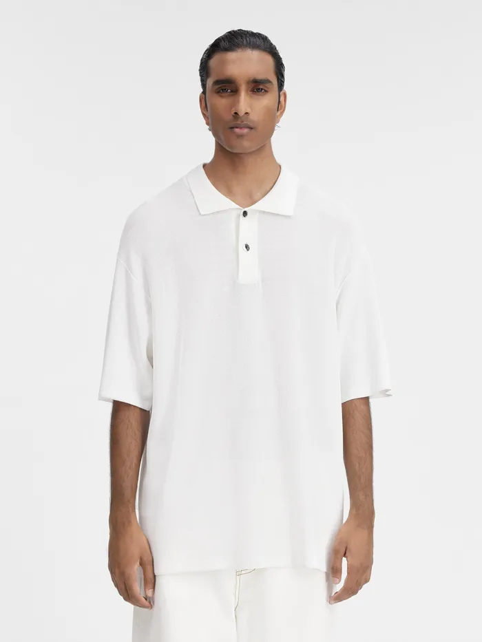 JACQUEMUS Knits Knit Polo Offwhite 8211 Men