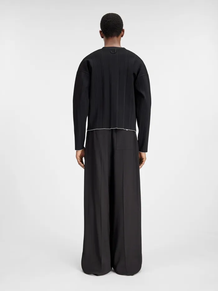 JACQUEMUS Knits Pleated Cardigan Black 8211 Men