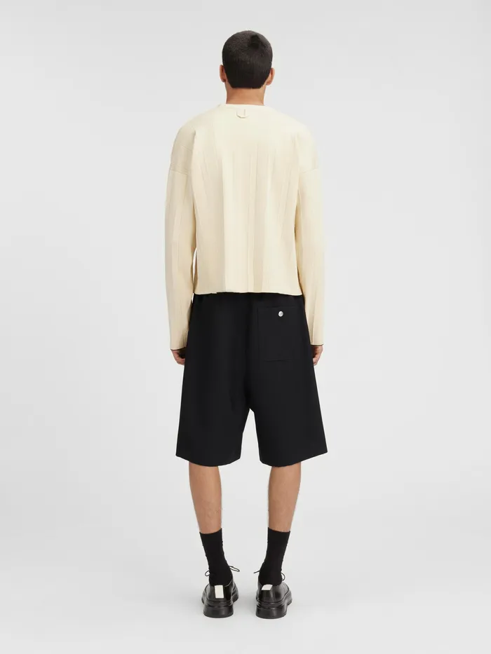JACQUEMUS Knits Pleated Cardigan Light Ivory 8211 Men