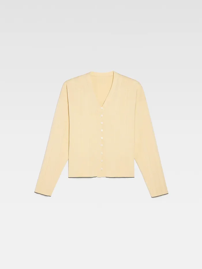 JACQUEMUS Knits Pleated Cardigan Light Ivory 8211 Men