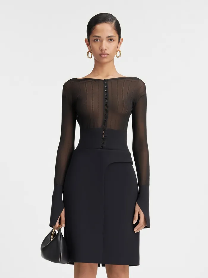 JACQUEMUS Knits Sheer Cardigan Black 8211 Women