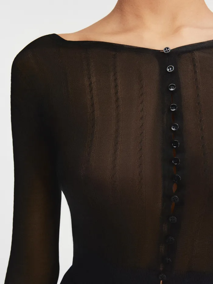 JACQUEMUS Knits Sheer Cardigan Black 8211 Women