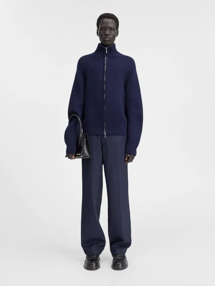 JACQUEMUS Knits Zipped Cardigan Dark Navy 8211 Men