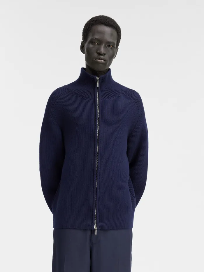 JACQUEMUS Knits Zipped Cardigan Dark Navy 8211 Men