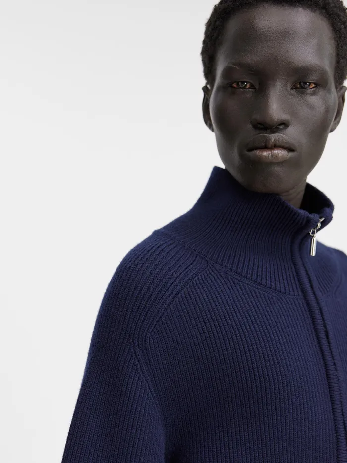 JACQUEMUS Knits Zipped Cardigan Dark Navy 8211 Men