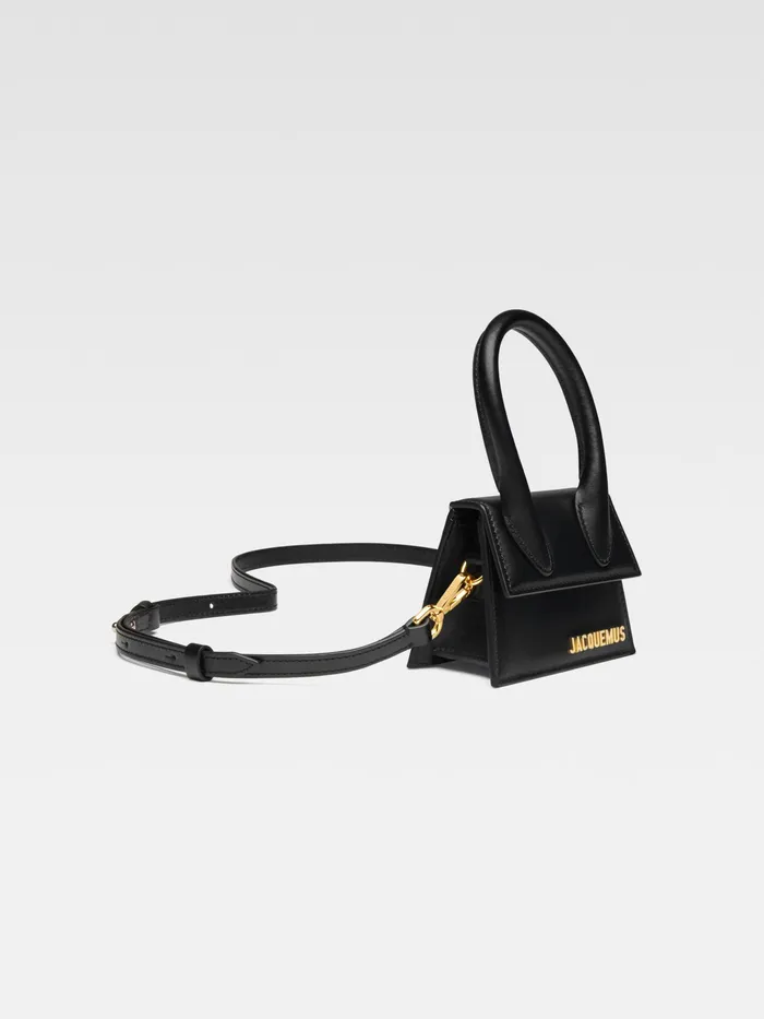 JACQUEMUS Mini Signature Leather Mini Handbag Black 8211 Women
