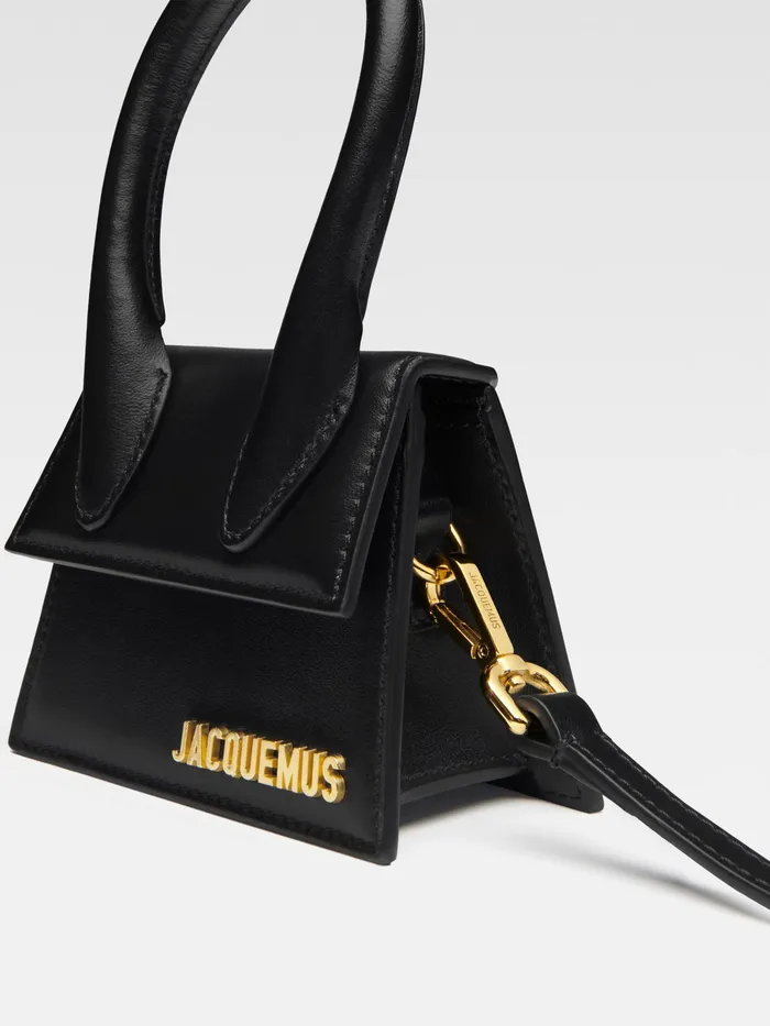 JACQUEMUS Mini Signature Leather Mini Handbag Black 8211 Women