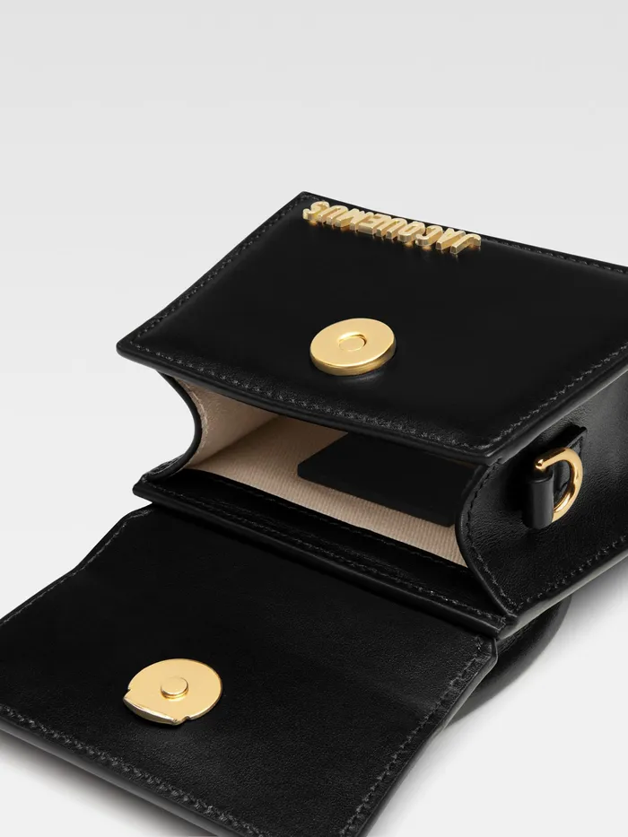 JACQUEMUS Mini Signature Leather Mini Handbag Black 8211 Women