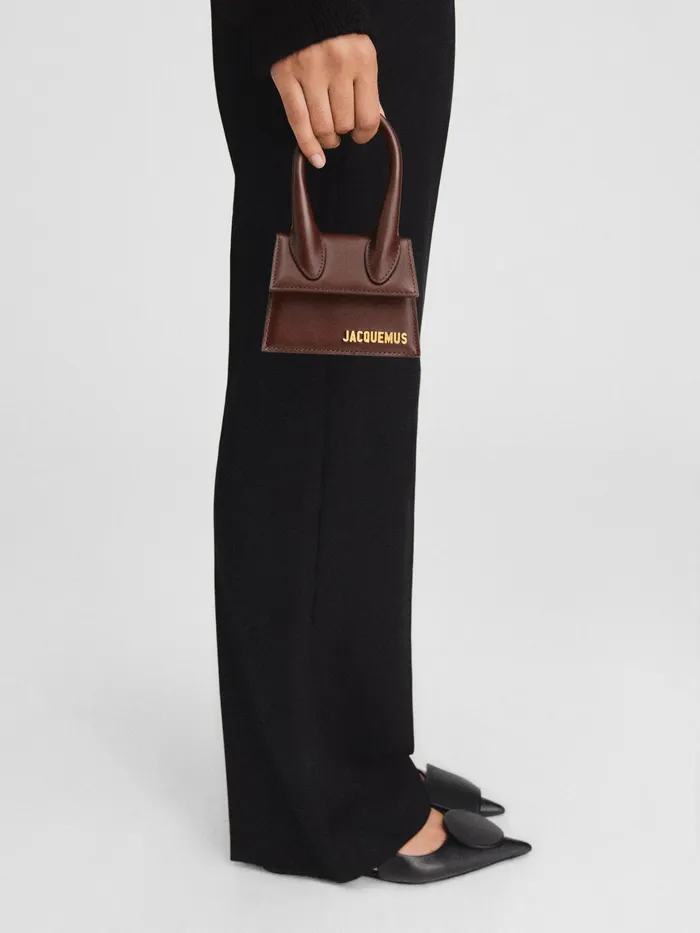 JACQUEMUS Mini Signature Leather Mini Handbag Brown 8211 Women
