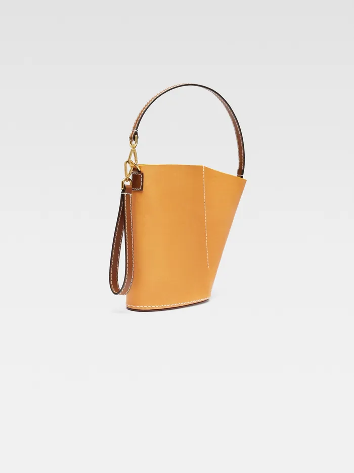 JACQUEMUS Objects Leather Small Bucket Yellow 8211 Women