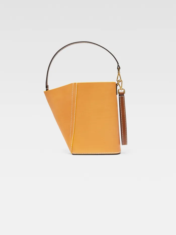 JACQUEMUS Objects Leather Small Bucket Yellow 8211 Women