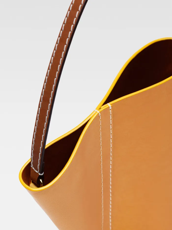 JACQUEMUS Objects Leather Small Bucket Yellow 8211 Women