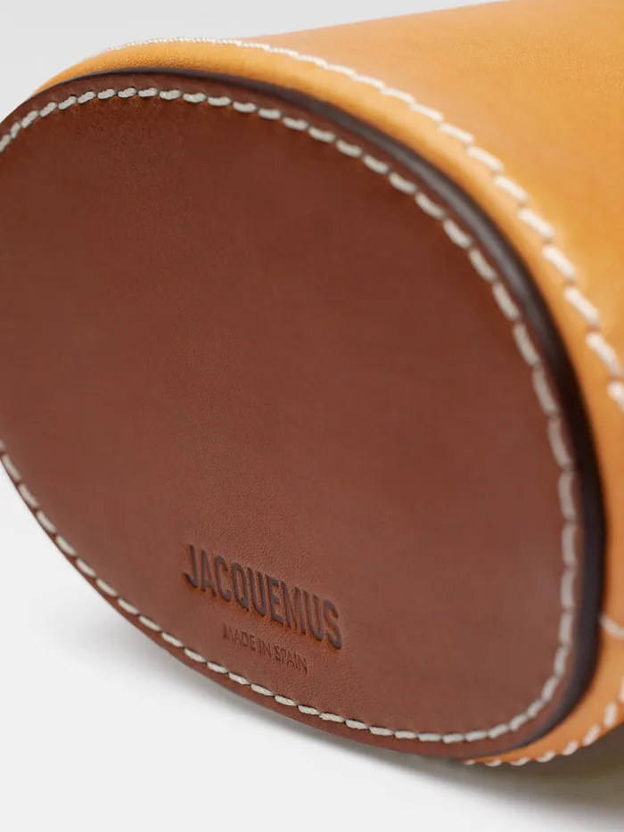 JACQUEMUS Objects Leather Small Bucket Yellow 8211 Women