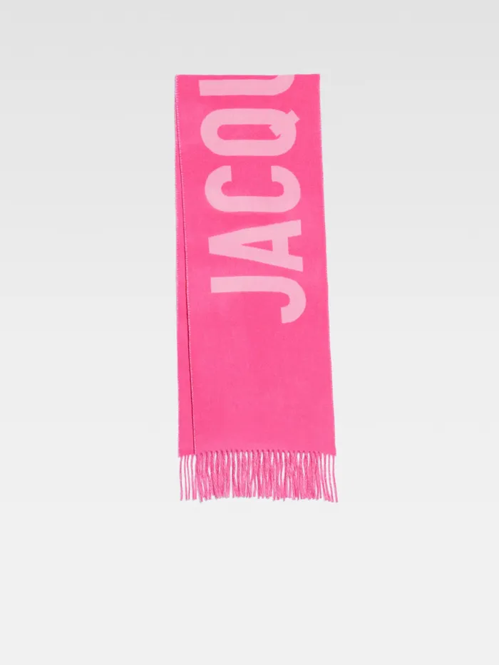 JACQUEMUS Scarves and Beanies Fringe Logo Scarf Multipink 8211 Men