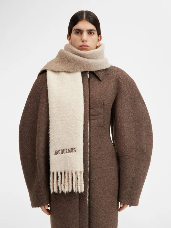 JACQUEMUS Scarves and Beanies Gradient Scarf Multibeige 8211 Men