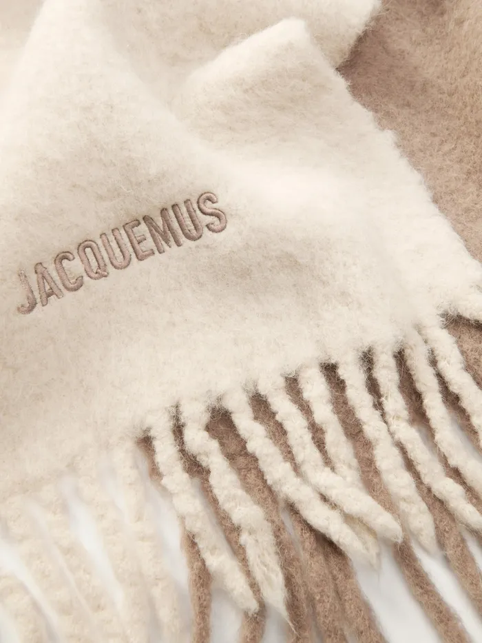 JACQUEMUS Scarves and Beanies Gradient Scarf Multibeige 8211 Women