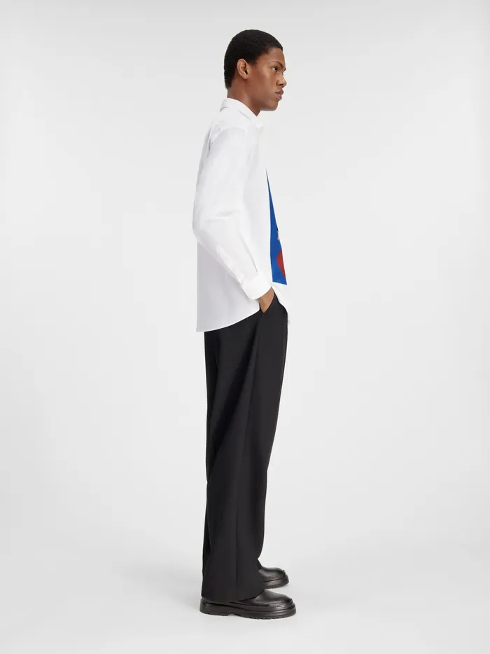 JACQUEMUS Shirts Arty Paint Shirt Whitenavy Arty Painting 8211 Men