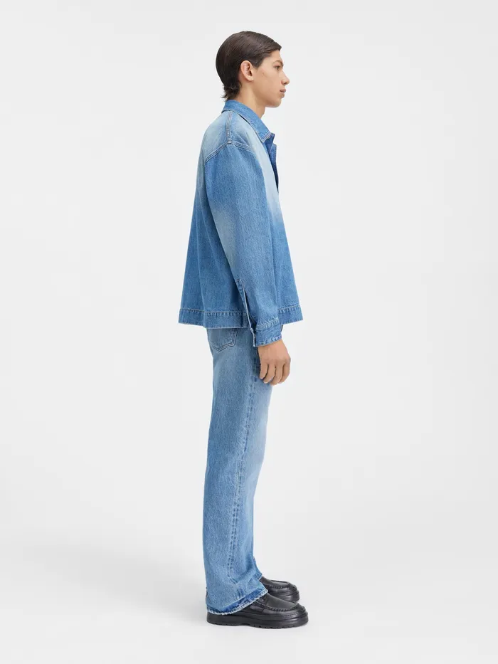 JACQUEMUS Shirts Boxy Denim Shirt Bluetabac 2 8211 Men