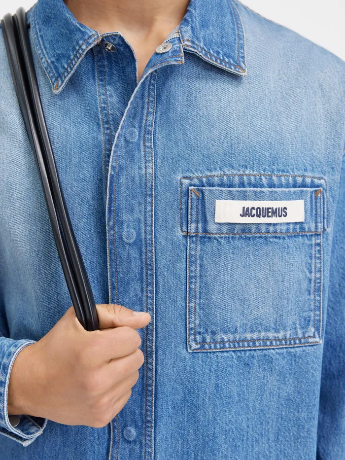 JACQUEMUS Shirts Boxy Denim Shirt Bluetabac 2 8211 Men