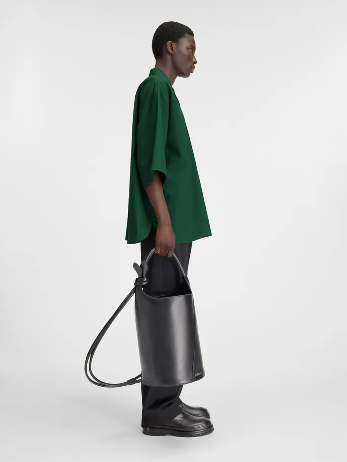 JACQUEMUS Shirts Boxy Polo Dark Green 8211 Men