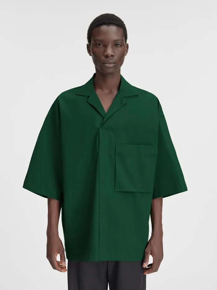 JACQUEMUS Shirts Boxy Polo Dark Green 8211 Men