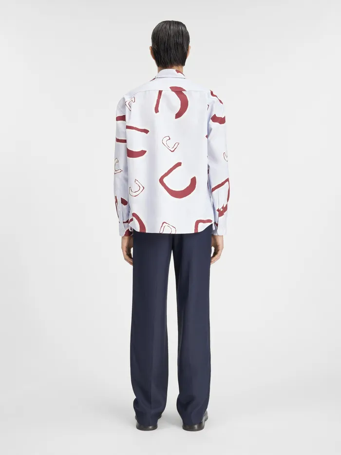 JACQUEMUS Shirts Monogram Shirt Monograme Red Light Blue 8211 Men