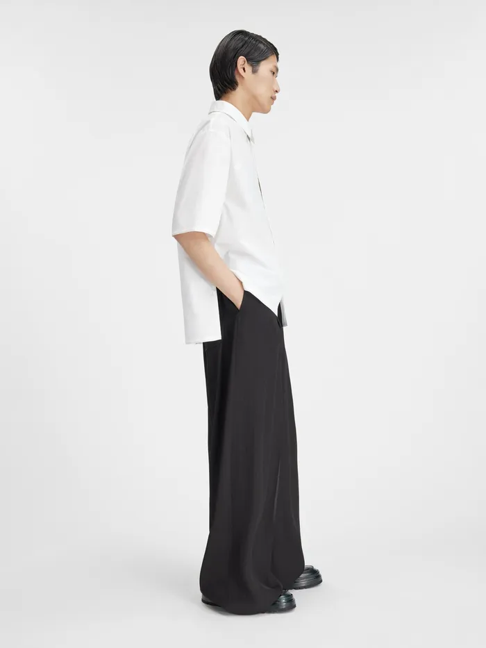 JACQUEMUS Shirts Organic Sculpture ThreeQuarterSleeve Shirt Blackwhite Organic Statu 8211 Men