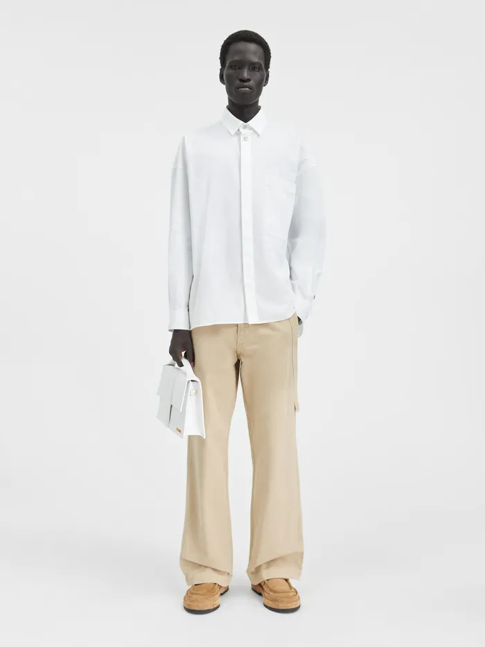 JACQUEMUS Shirts Patch Pocket Shirt White 8211 Men
