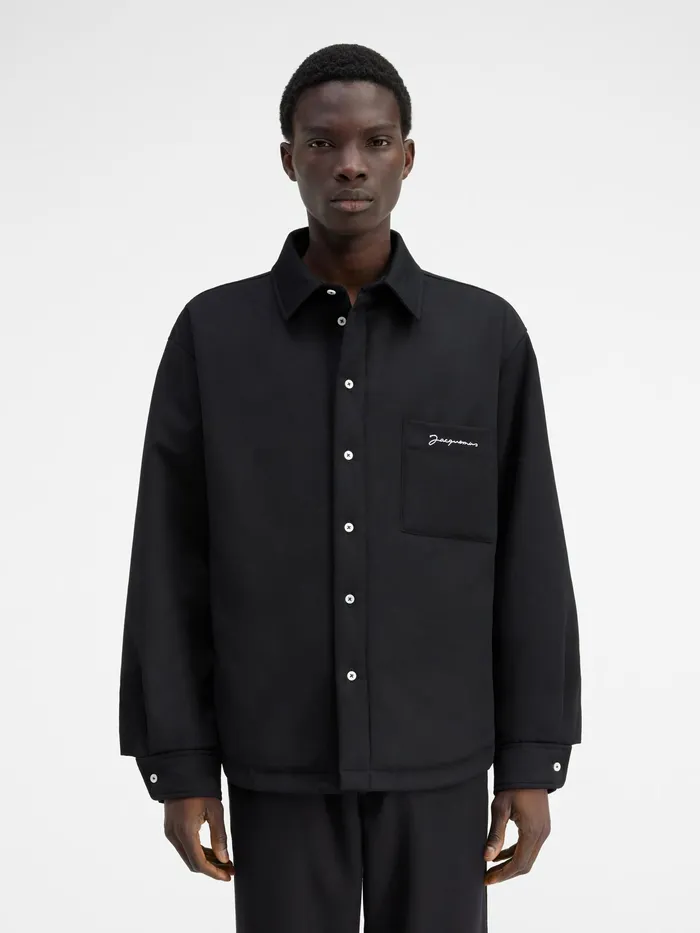 JACQUEMUS Shirts Puffed Overshirt Black 8211 Men