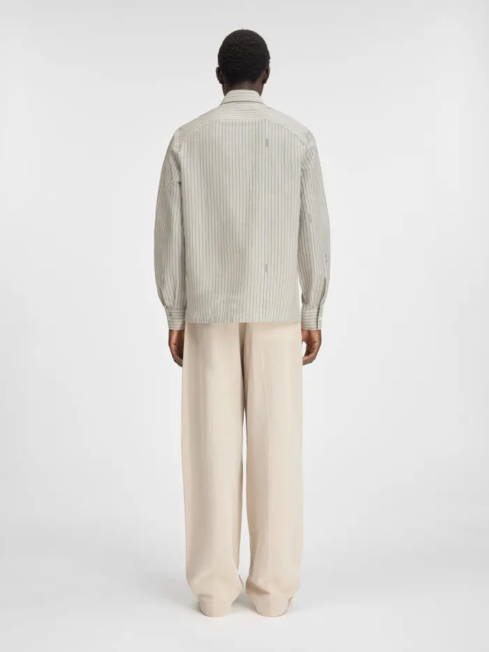 JACQUEMUS Shirts Suit Shirt Jacquard Greenbeige 8211 Men