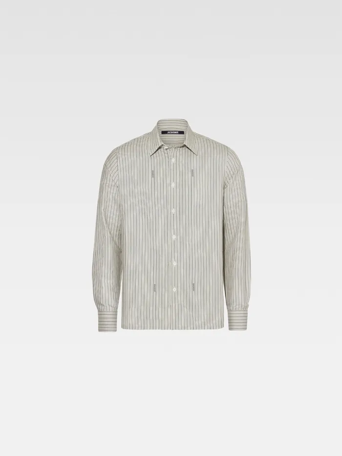 JACQUEMUS Shirts Suit Shirt Jacquard Greenbeige 8211 Men