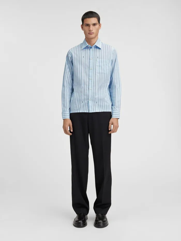 JACQUEMUS Shirts Suit Shirt Pint Blue Stripe 8211 Men