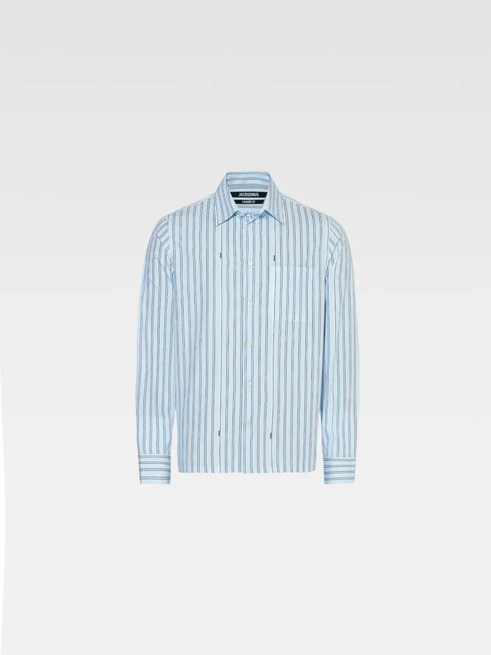 JACQUEMUS Shirts Suit Shirt Pint Blue Stripe 8211 Men