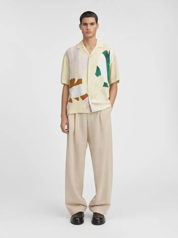 JACQUEMUS Shirts The Bathers Bowling Shirt Print Baigneuses Beige 8211 Men