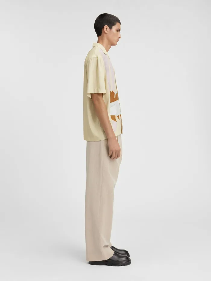JACQUEMUS Shirts The Bathers Bowling Shirt Print Baigneuses Beige 8211 Men
