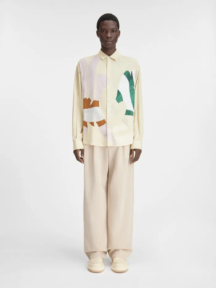 JACQUEMUS Shirts The Bathers Shirt Print Baigneuses Beige 8211 Men