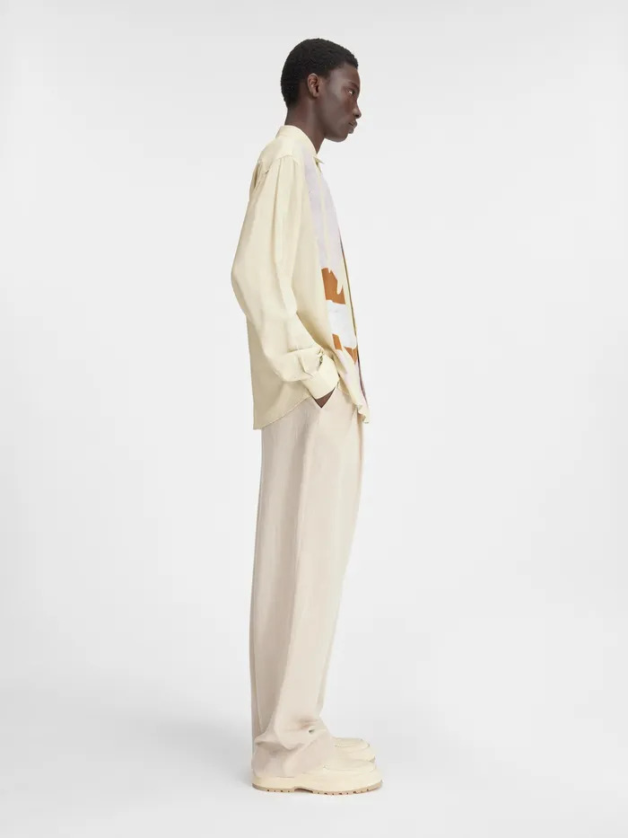 JACQUEMUS Shirts The Bathers Shirt Print Baigneuses Beige 8211 Men