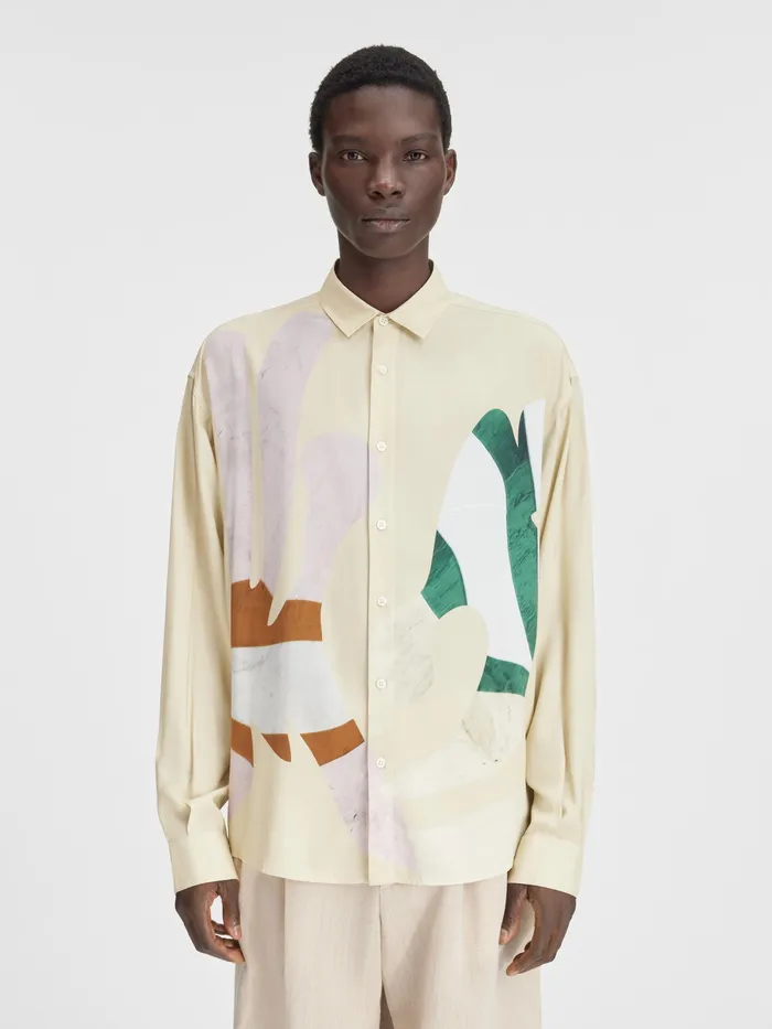 JACQUEMUS Shirts The Bathers Shirt Print Baigneuses Beige 8211 Men