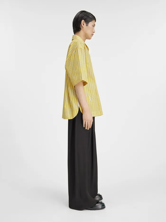 JACQUEMUS Shirts Twisted Stripe Polo Print Twist Stp Yellowwhite 8211 Men