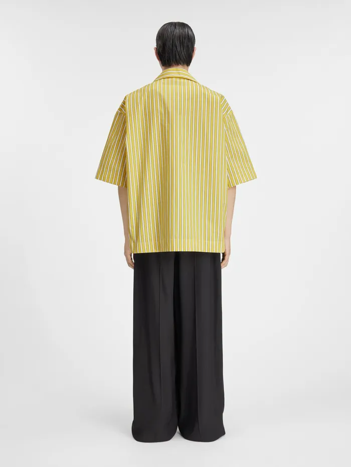 JACQUEMUS Shirts Twisted Stripe Polo Print Twist Stp Yellowwhite 8211 Men