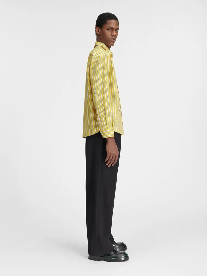 JACQUEMUS Shirts Twisted Stripe Shirt Print Twist Stp Yellowwhite 8211 Men