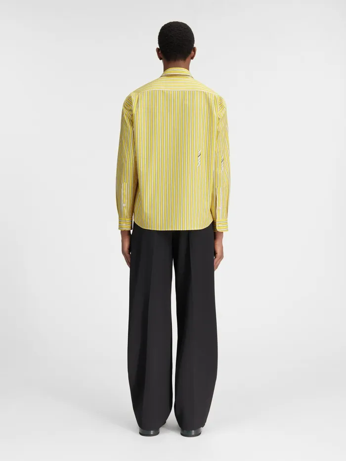 JACQUEMUS Shirts Twisted Stripe Shirt Print Twist Stp Yellowwhite 8211 Men