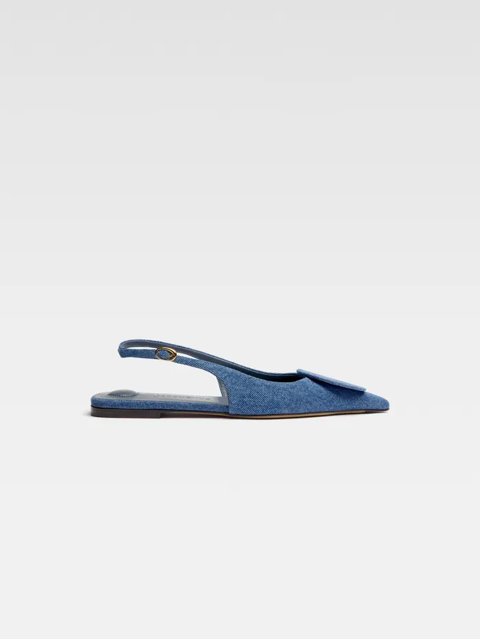 JACQUEMUS Shoes Circle Square Flats Blue 8211 Women