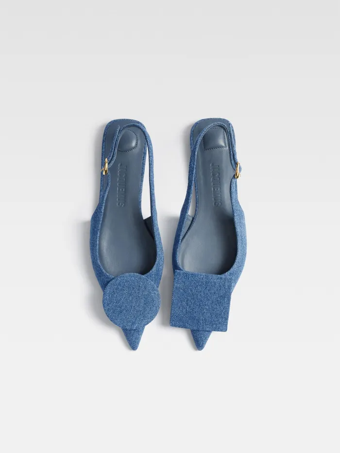 JACQUEMUS Shoes Circle Square Flats Blue 8211 Women