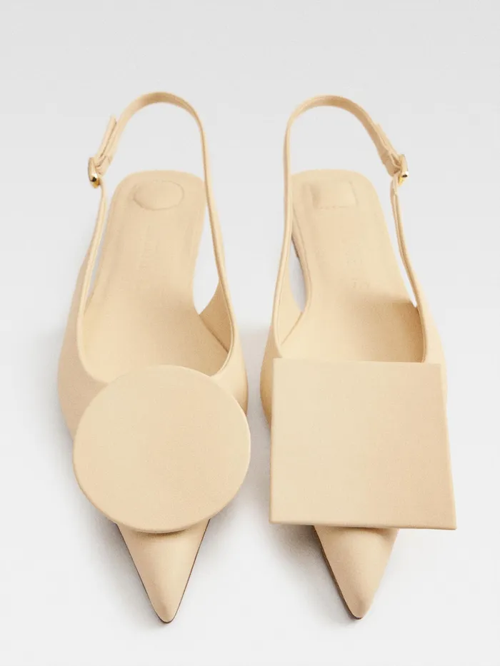 JACQUEMUS Shoes Circle Square Flats Ivory 8211 Women